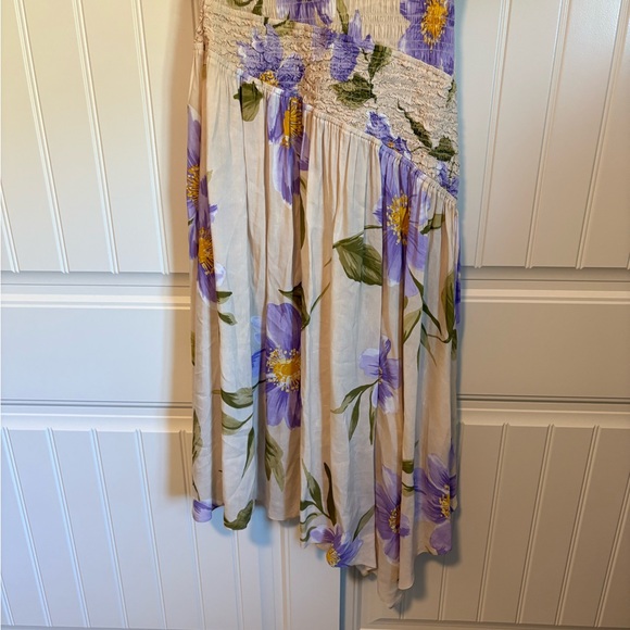 & Other Stories linen blend asymmetric hem midi dress size 8 - Picture 4 of 10